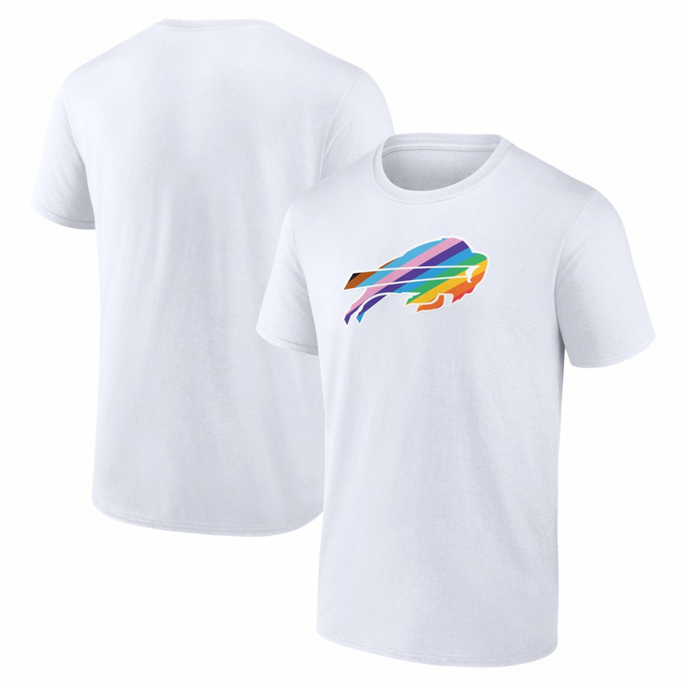 Buffalo Bills Logo Pride T-Shirt White | NFL