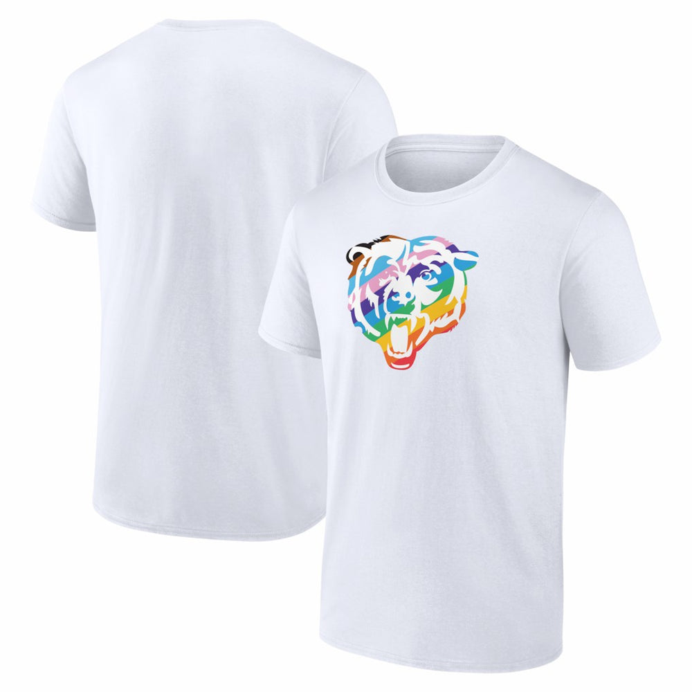 Chicago Bears Logo Pride T-Shirt White | NFL