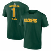 Green Bay Packers #1 Dad Jersey T-Shirt Green | NFL
