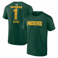 Green Bay Packers #1 Dad Jersey T-Shirt Green | NFL