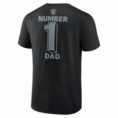 Las Vegas Raiders #1 Dad Jersey T-Shirt Black | NFL