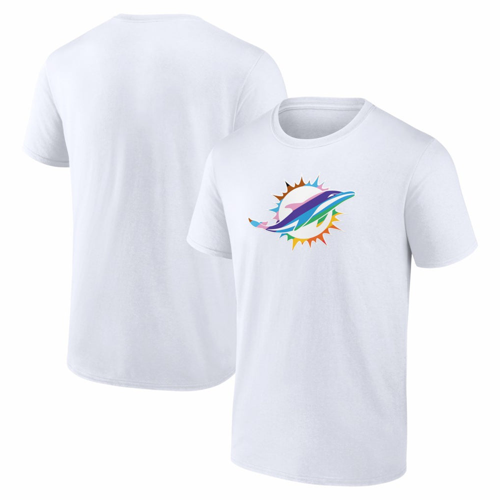 Miami Dolphins Logo Pride T-Shirt White | NFL