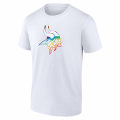 Minnesota Vikings Logo Pride T-Shirt White | NFL