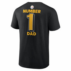 Pittsburgh Steelers #1 Dad Jersey T-Shirt Black | NFL