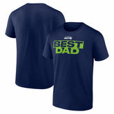 Seattle Seahawks Greatest Dad T-Shirt College Navy | NFL