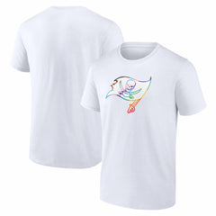 Tampa Bay Buccaneers Logo Pride T-Shirt White | NFL