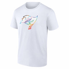 Tampa Bay Buccaneers Logo Pride T-Shirt White | NFL