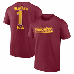 Washington Commanders #1 Dad Jersey T-Shirt Burgundy | NFL