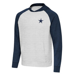 Dallas Cowboys Antigua Urgent Pullover Hoodie Heather Gray/Navy | NFL