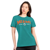Miami Dolphins G-III 4Her by Carl Banks Women's Super-Slim Lightweight Winning Crew T-Shirt Aqua | NFL