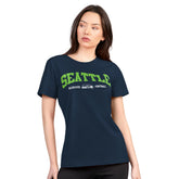 Seattle Seahawks G-III 4Her by Carl Banks Women's Super-Slim Lightweight Winning Crew T-Shirt Navy | NFL