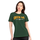 Green Bay Packers G-III 4Her by Carl Banks Women's Super-Slim Lightweight Winning Crew T-Shirt Green | NFL