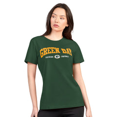 Green Bay Packers G-III 4Her by Carl Banks Women's Super-Slim Lightweight Winning Crew T-Shirt Green | NFL