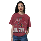 Arizona Cardinals Starter Women's Oversized Hall of Fame T-Shirt Heather Cardinal | NFL