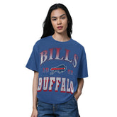 Buffalo Bills Starter Women's Oversized Hall of Fame T-Shirt Heather Royal | NFL