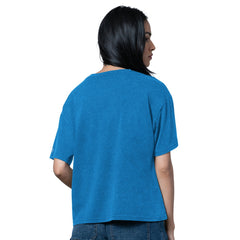 Detroit Lions Starter Women's Oversized Hall of Fame T-Shirt Heather Blue | NFL