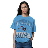 Tennessee Titans Starter Women's Oversized Hall of Fame T-Shirt Light Blue | NFL