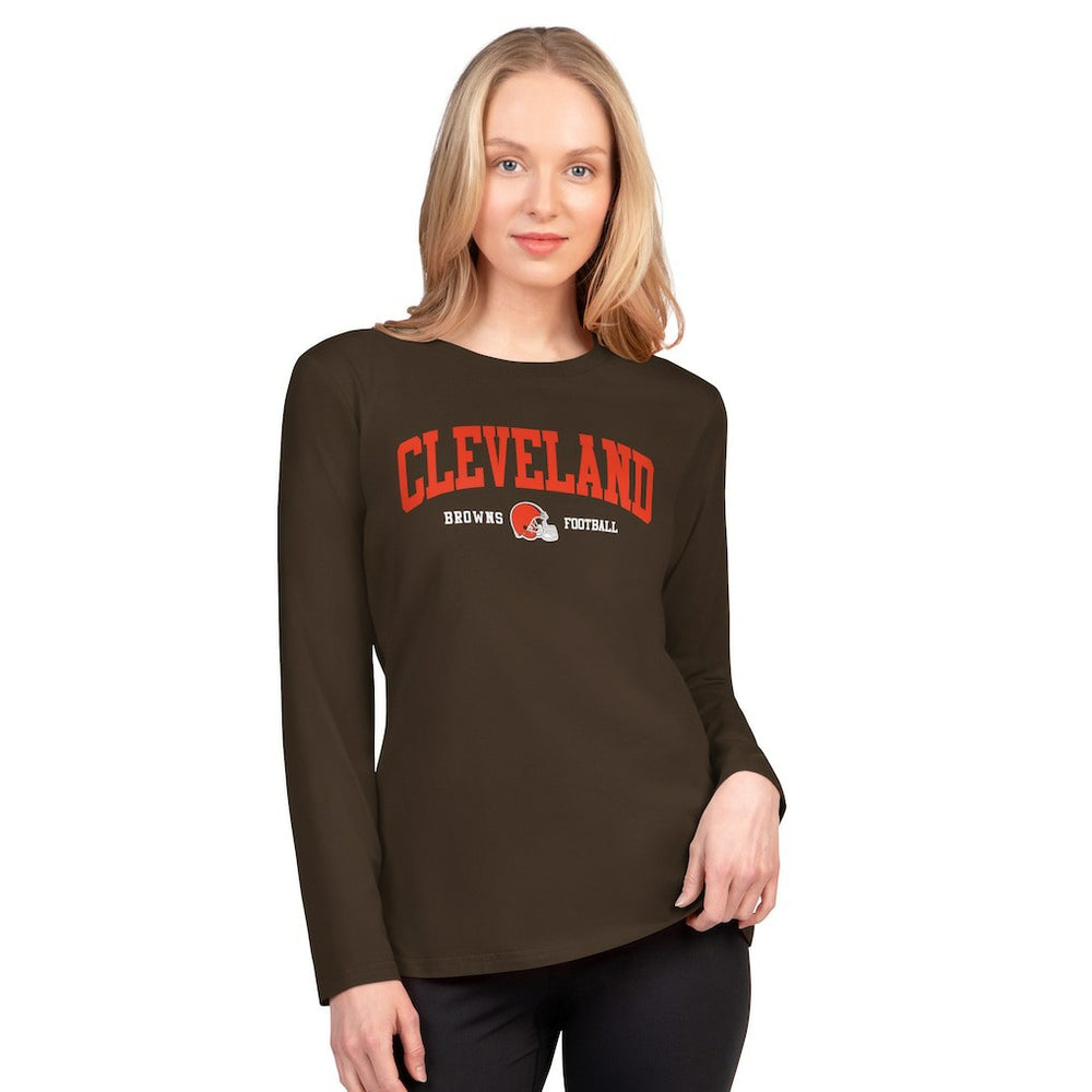 Cleveland Browns G-III 4Her by Carl Banks Women's Best Play Long Sleeve T-Shirt Brown | NFL