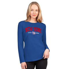 New York Giants G-III 4Her by Carl Banks Women's Best Play Long Sleeve T-Shirt Royal | NFL