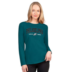 Philadelphia Eagles G-III 4Her by Carl Banks Women's Best Play Long Sleeve T-Shirt Midnight Green | NFL