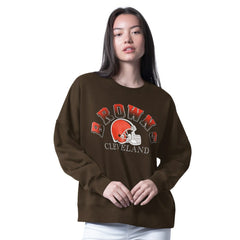 Cleveland Browns G-III 4Her by Carl Banks Women's Oversized Feud Sweatshirt Brown | NFL
