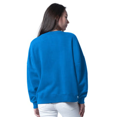 Detroit Lions G-III 4Her by Carl Banks Women's Oversized Feud Sweatshirt Blue | NFL