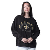 New Orleans Saints G-III 4Her by Carl Banks Women's Oversized Feud Sweatshirt Black | NFL