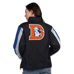 Denver Broncos Starter Women's Thursday Night Gridiron Half-Zip Jacket Black/Navy | NFL