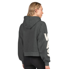 Washington Commanders Starter Women's Star Player Cropped Fleece Pullover Hoodie Heather Charcoal | NFL