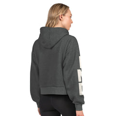 Indianapolis Colts Starter Women's Star Player Cropped Fleece Pullover Hoodie Heather Charcoal | NFL