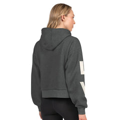 Las Vegas Raiders Starter Women's Star Player Cropped Fleece Pullover Hoodie Heather Charcoal | NFL