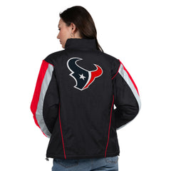 Houston Texans Starter Women's Thursday Night Gridiron Half-Zip Jacket Black/Red | NFL