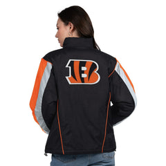 Cincinnati Bengals Starter Women's Thursday Night Gridiron Half-Zip Jacket Black/Orange | NFL