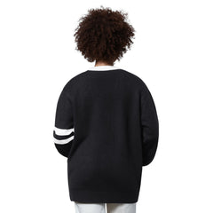 Detroit Lions Starter Women's Back Shot Button-Up Cardigan Black | NFL