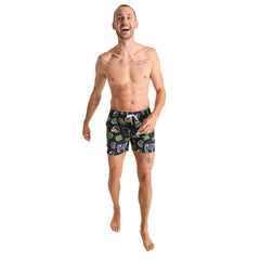 Green Bay Packers Chubbies The Neon 5.5" Classic Lined Swim Trunks Black | NFL