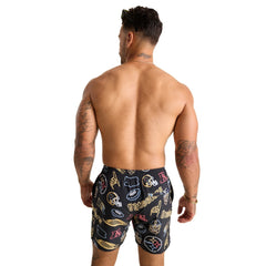 Pittsburgh Steelers Chubbies The Neon 5.5" Classic Lined Swim Trunks Black | NFL