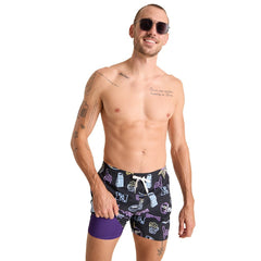 Minnesota Vikings Chubbies The Neon 5.5" Classic Lined Swim Trunks Black | NFL