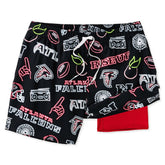 Atlanta Falcons Chubbies The Neon 5.5" Classic Lined Swim Trunks Black | NFL
