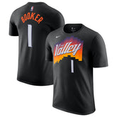 Devin Booker Phoenix Suns Unisex 2025/26 City Edition Name & Number T-Shirt Black - NBA