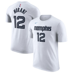 Ja Morant Memphis Grizzlies Unisex 2025/26 City Edition Name & Number T-Shirt White - NBA