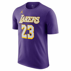 LeBron James Los Angeles Lakers Jordan Brand Unisex Name & Number T-Shirt Statement Edition Purple - NBA