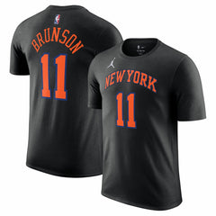 Jalen Brunson New York Knicks Jordan Brand Unisex Name & Number T-Shirt Statement Edition Black - NBA