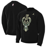 Milwaukee Bucks Jordan Brand Statement Edition Sweatshirt Black - NBA