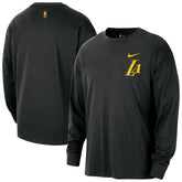 Los Angeles Lakers 2025/26 City Edition Remix Essential Logo Long Sleeve T-Shirt Black - NBA