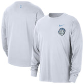 Memphis Grizzlies 2025/26 City Edition Remix Essential Logo Long Sleeve T-Shirt White - NBA
