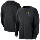 Denver Nuggets 2025/26 City Edition Remix Essential Logo Long Sleeve T-Shirt Black - NBA