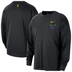 Denver Nuggets 2025/26 City Edition Remix Essential Logo Long Sleeve T-Shirt Black - NBA