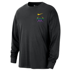 Denver Nuggets 2025/26 City Edition Remix Essential Logo Long Sleeve T-Shirt Black - NBA