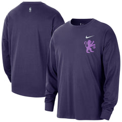 Sacramento Kings 2025/26 City Edition Remix Essential Logo Long Sleeve T-Shirt Purple - NBA