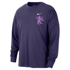 Sacramento Kings 2025/26 City Edition Remix Essential Logo Long Sleeve T-Shirt Purple - NBA